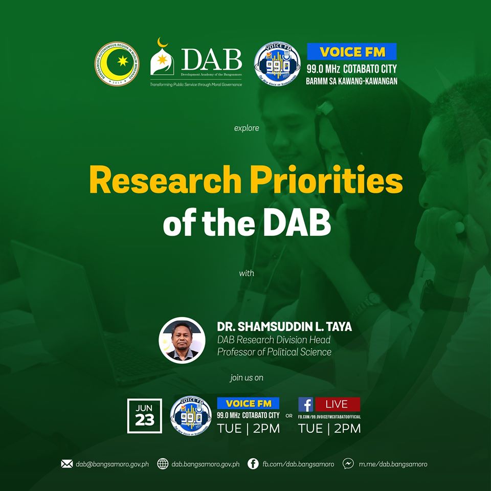 You are currently viewing DAB has been known as a training institution for Bangsamoro government employees.
