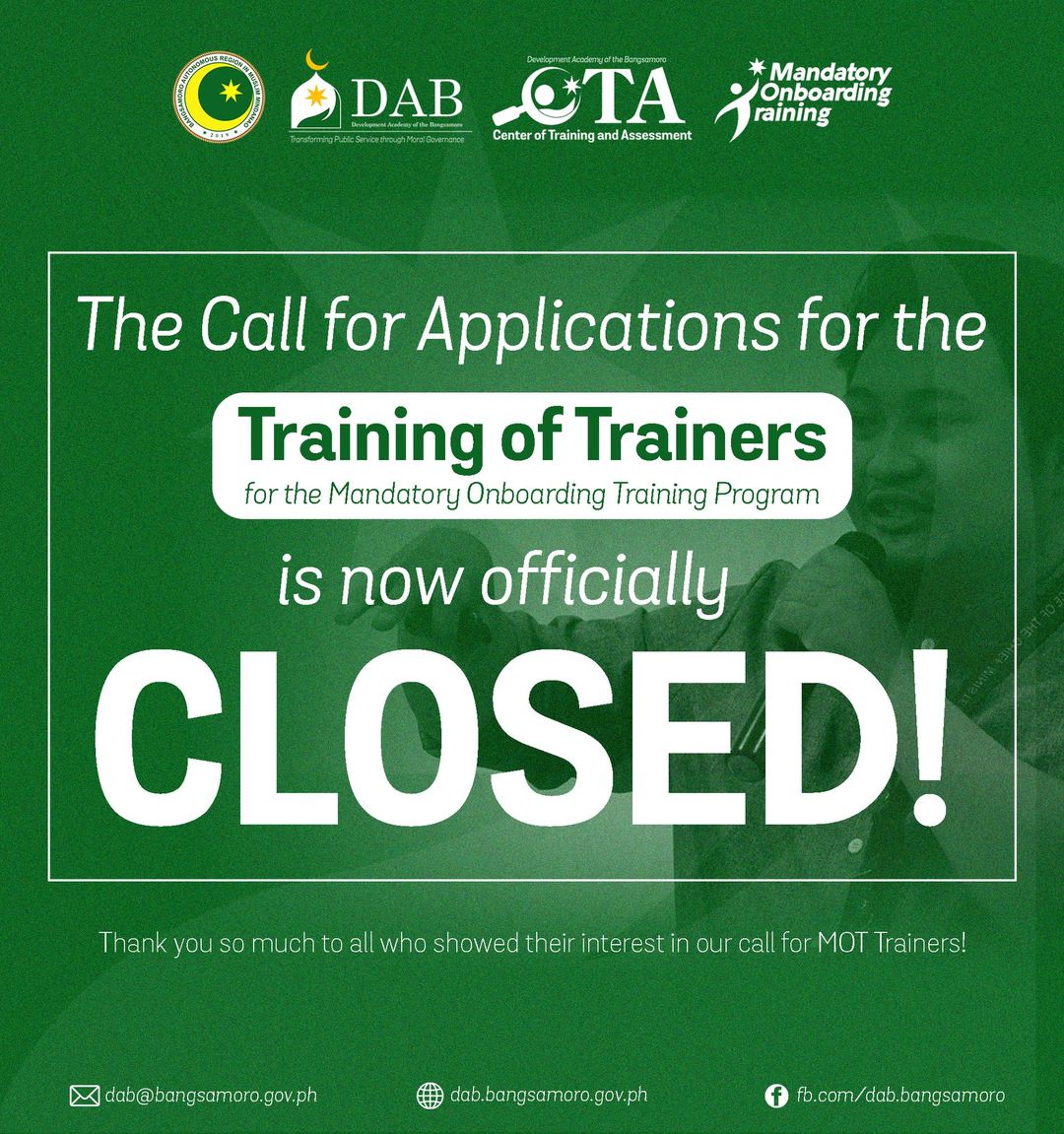 Read more about the article The Call for Application is now officially closed!
